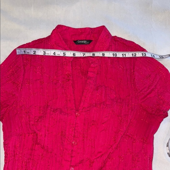 George Classics Blouse Vibrant Pink Women's Top Feminine Light Summer Cruise - Picture 7 of 9